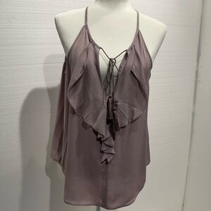 Joie 100% Silk Mauve Ruffle Women's Top